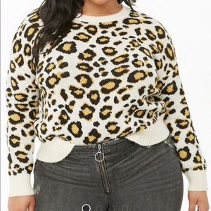 Plus Leopard Print Sweater